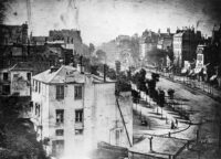 Louis-Jacques-Mandé Daguerre , Boulevard du Temple, c.1838, daguerreotype