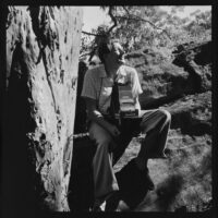 Max Dupain, [Helmut Newton and wife at Castlecrag (23 The Scarp)], 1955. Courtesy of Mitchell Library