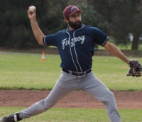James Henry. Captured mid-game at Fitzroy Baseball Club. Courtesy the artist. 